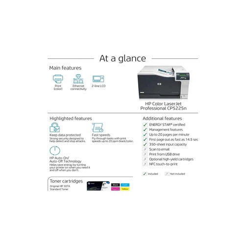 HP Professional CP5225n Single Function Color Laser Printer — photo 4