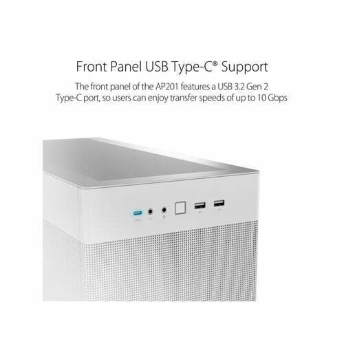 ASUS Prime AP201 mesh Micro-ATX Case (White) — photo 4