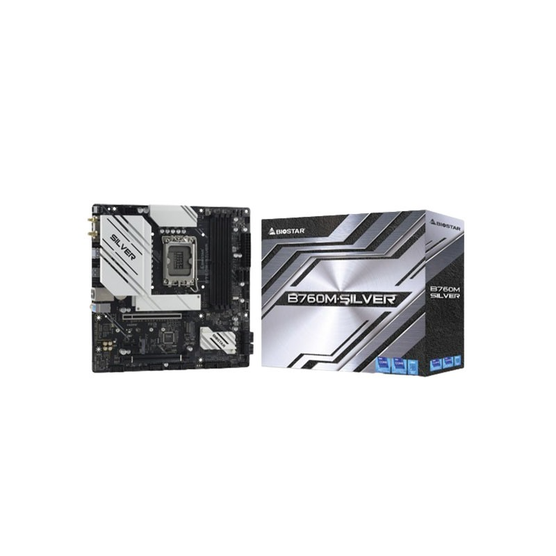 Biostar B760M-SILVER DDR5 14th Gen MATX Motherboard