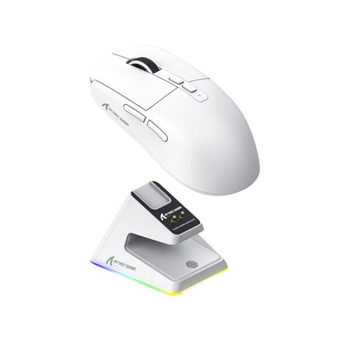 Attack Shark X6 PAW3395 Tri-Mode Wireless Gaming Mouse with DOCK