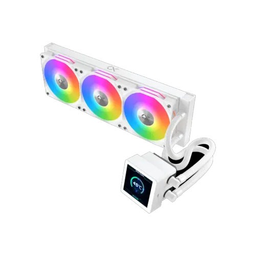 Xigmatek Connect 360 Arctic 360mm ARGB Liquid CPU Cooler White with Digital Display — photo 2