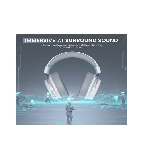 EKSA E900 Pro white Noise Cancelling 7.1 Surround Sound Gaming Headset — photo 7