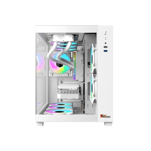 PC POWER PG-H600 ICELAND WH 9 ARGB FAN ATX GAMING CASING — photo 3