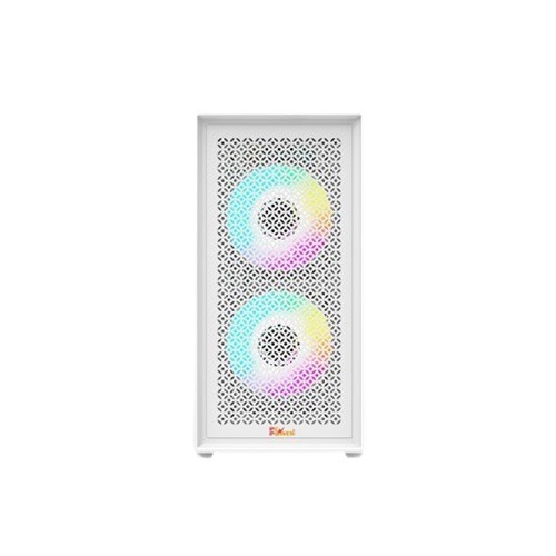 Pc Power Dark Flow Mesh X2 Mid Tower M-ATX Gaming Case (White) — photo 3