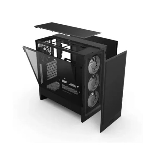 NZXT H5 Flow RGB 2024 Edition Compact ATX Mid-Tower Airflow Casing - Black — photo 4