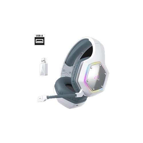 EKSA E1000 WT Noise Cancelling 7.1 True Wireless Surround Sound Gaming Headset (White)