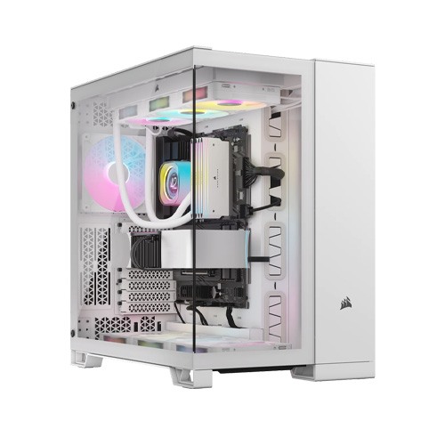 CORSAIR 6500X Mid-Tower Dual Chamber PC Case - White