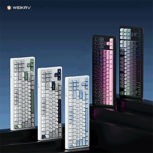 WEIKAV WK87 RGB Gasket Hot Swap 2.4G Wireless E-sport Mechanical Keyboards