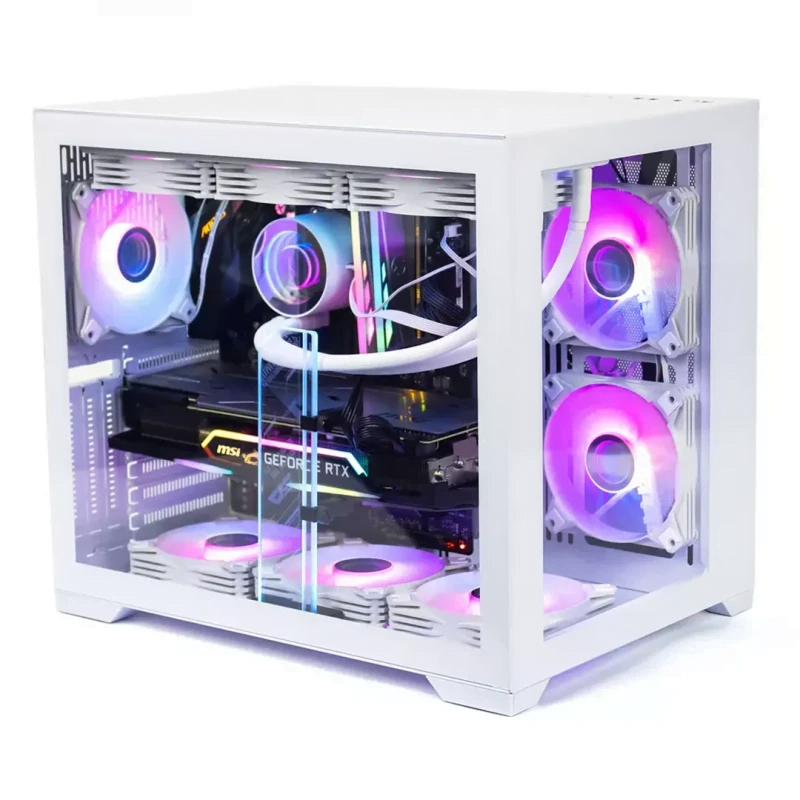 Aigo DarkFlash C305 ATX Tempered Glass White Gaming Case