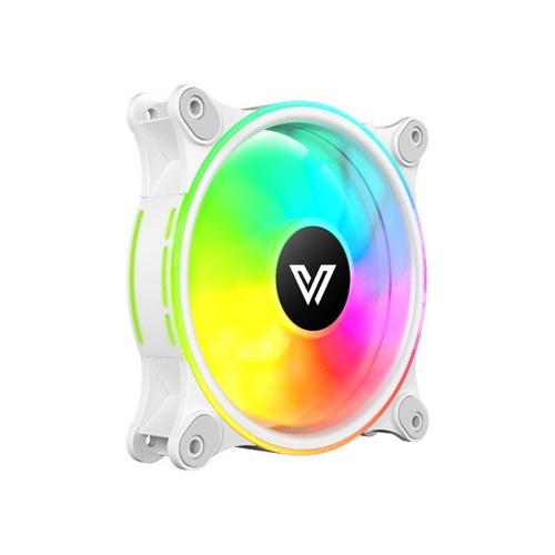 Value-Top W1298ARGB 12CM Ring Light ARGB SINGLE Fan (White Color)