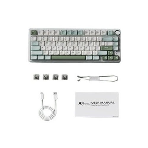 RK ROYAL KLUDGE R75 Wired Mechanical Keyboard (White-Green) — photo 2
