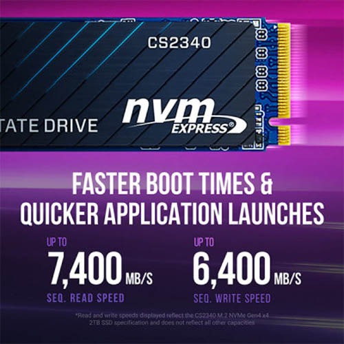 PNY CS2340 1TB M.2 2280 NVMe Gen 4x4 SSD — photo 3