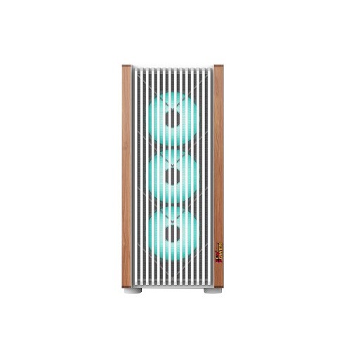 PC POWER PP-GS680 WOOD MESH WH Casing With 4 FANS and 550W PSU — photo 3