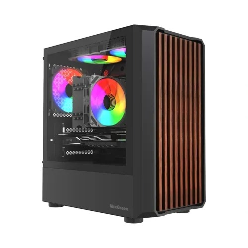 MaxGreen 315 Wood M-ATX Mid-Tower Gaming Casing