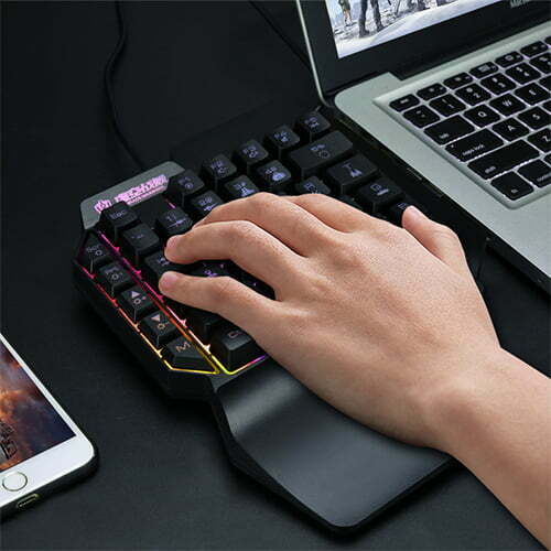 BAJEAL F6 Wired Gaming Keypad with LED Backlight 39 Keys One-handed Keyboard — photo 2