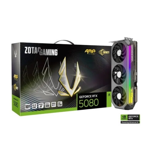 ZOTAC GAMING GeForce RTX 5080 AMP Extreme INFINITY 16GB GDDR7 Graphics Card