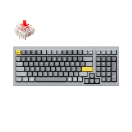 Keychron Q6 Full Size Full Assembled Silver Gray Blue Switch Mechanical Keyboard