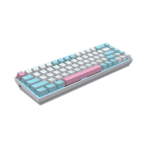 E-YOOSO Z686 Monochrome Compact Mechanical Keyboard with Ice Blue Backlit — photo 2