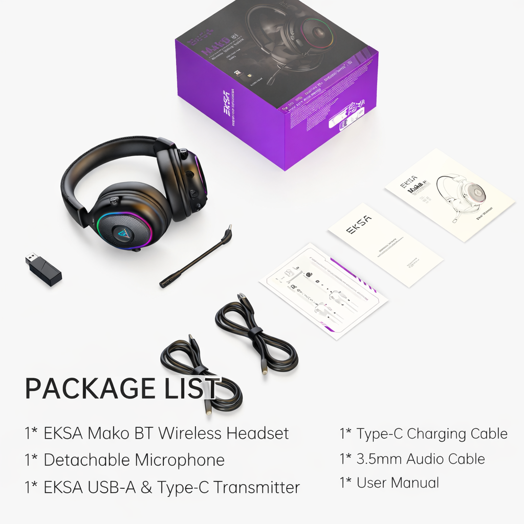 EKSA Mako BT 2.4 GHz Wireless Gaming Headset — photo 3