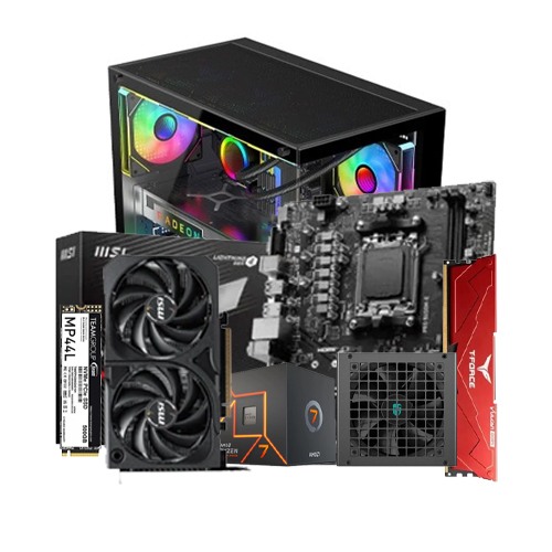 PC Build with AMD Ryzen 7 7700 Gaming Processor