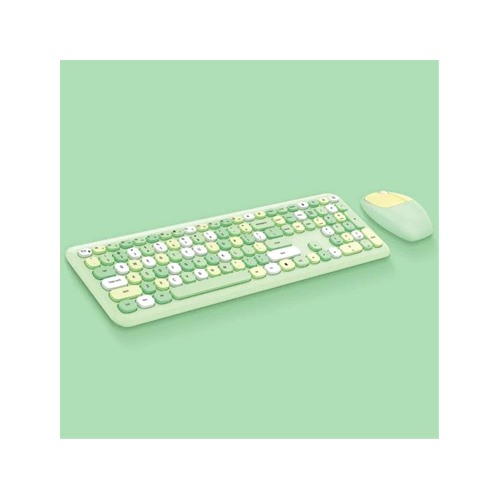 Mofii 666 2.4G optical punk round keycap wireless keyboard mouse combo — photo 4