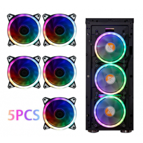 HXHF HF-200 RGB 5 IN 1 120MM CASE COOLING FAN PACK — photo 3