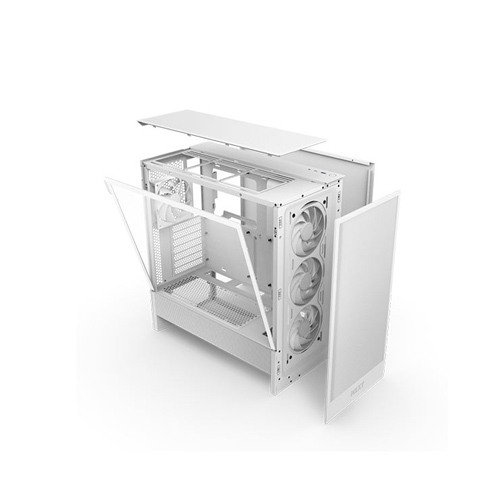 NZXT H5 Flow RGB 2024 Edition Compact ATX Mid-Tower Airflow Casing - White — photo 2