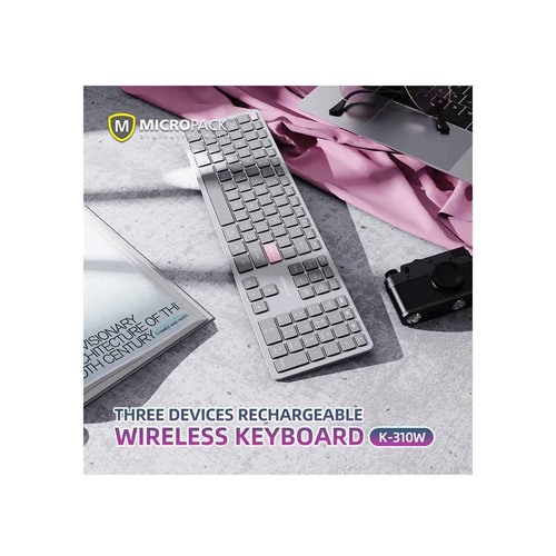 Micropack K-310W (Dual Mode) Grey Slim Keyboard — photo 2