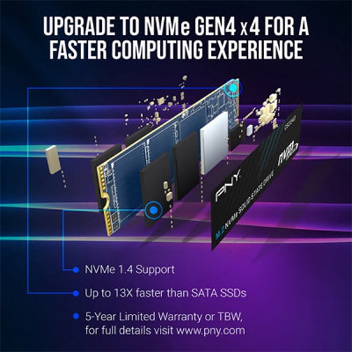 PNY CS2340 1TB M.2 2280 NVMe Gen 4x4 SSD — photo 4