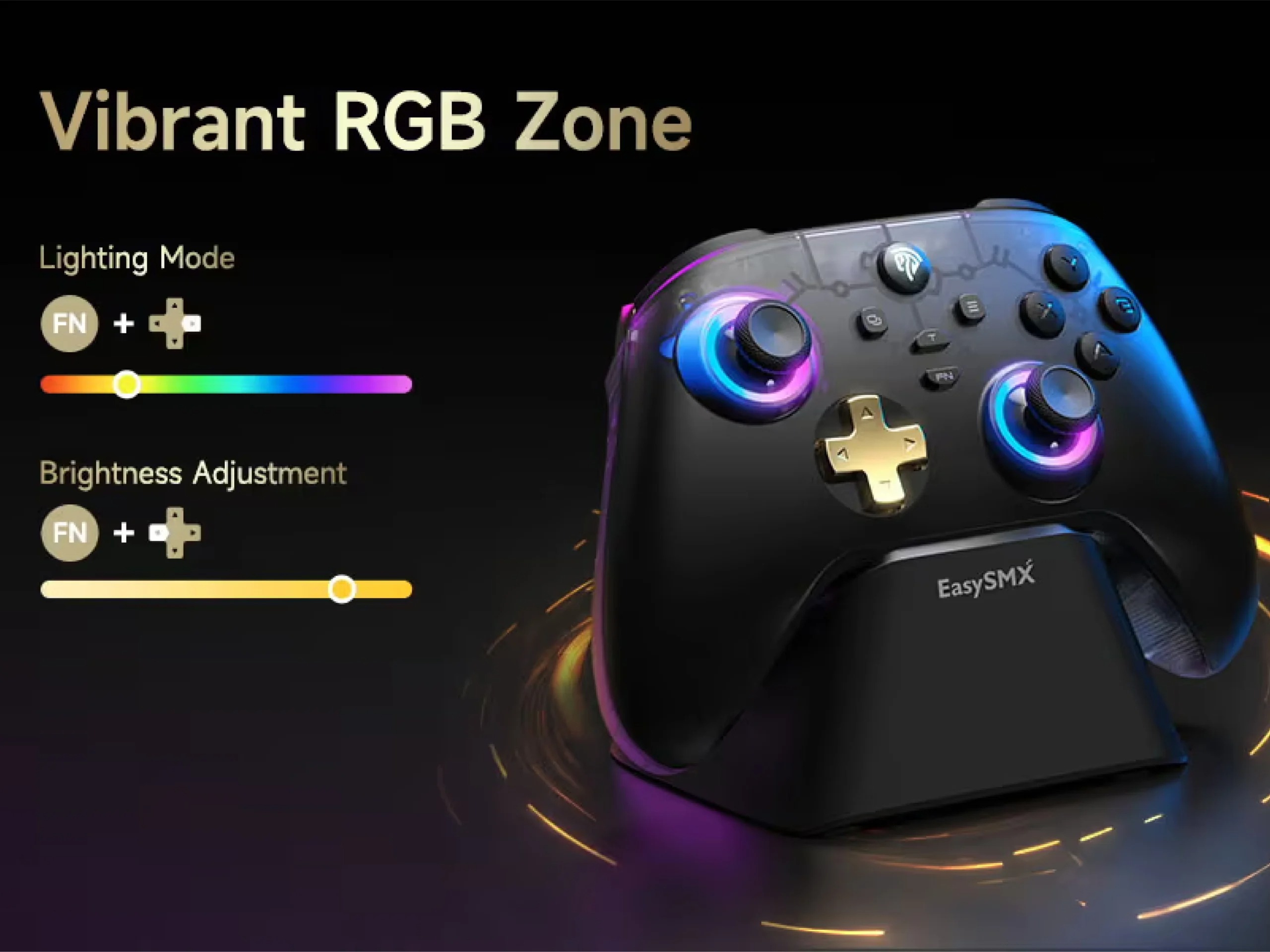 EasySMX D05 Multiplatform Hall Effect Joysticks and Triggers Gaming Controller with Smart Charging Dock — photo 2
