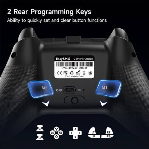 EasySMX X15 RGB Tri-Mode Wireless Controller [Dual Hall Joysticks and Dual Hall Triggers] — photo 5