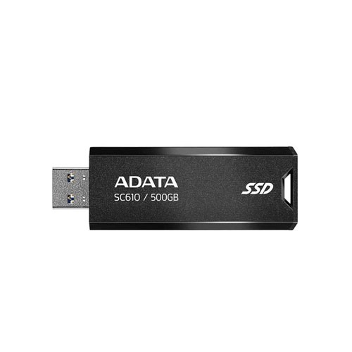 Adata SC610 500GB USB 3.2 Portable External SSD Black