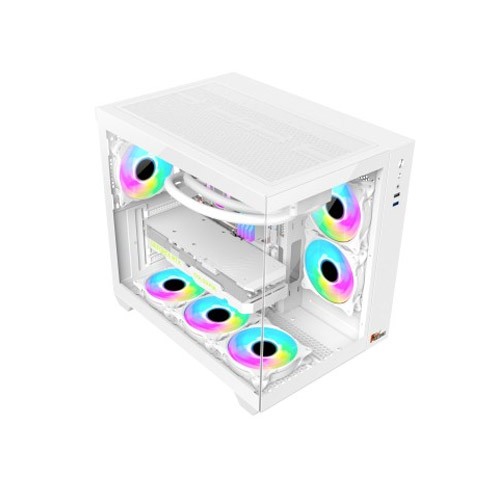 PC POWER PG-H600 ICELAND WH 9 ARGB FAN ATX GAMING CASING — photo 2
