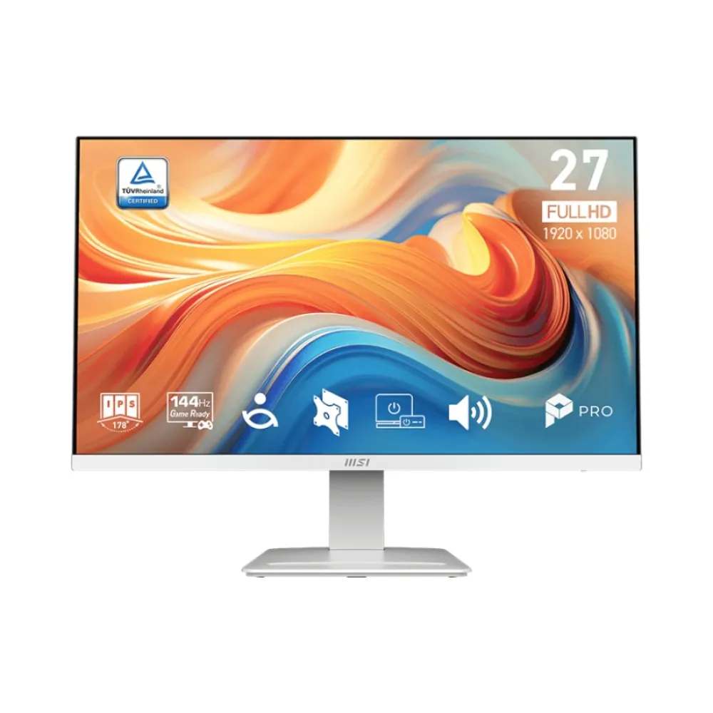 MSI PRO MP273W E14A 27 Inch 144Hz IPS FHD White Gaming Monitor