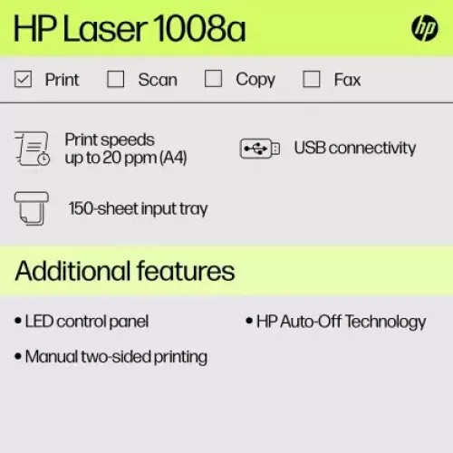 HP Laser 1008a Single Function Mono Laser Printer — photo 4