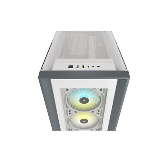 CORSAIR iCUE 5000X RGB Tempered Glass Mid-Tower ATX PC Case (White) — photo 3