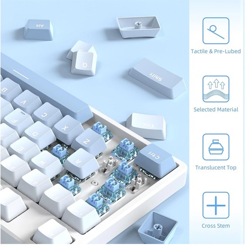 Attack Shark Jelly Blue Tactile Switches Factory Lubed — photo 3