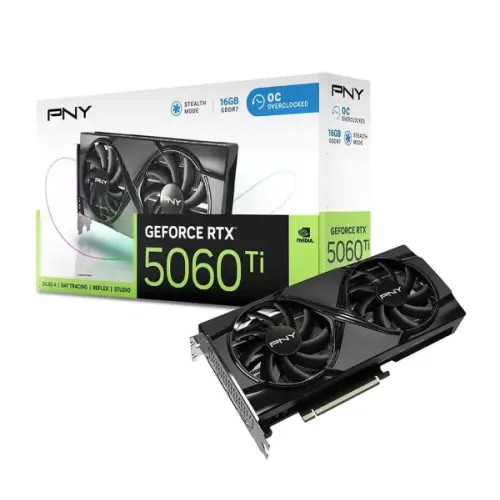 PNY GeForce RTX 5060 Ti 16GB OC Dual Fan GDDR7 Graphics Card