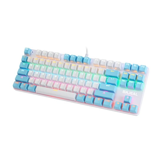BAJEAL K100 TKL RGB Mechanical Gaming White-Blue Keyboard (Hot-Swappable) — photo 2