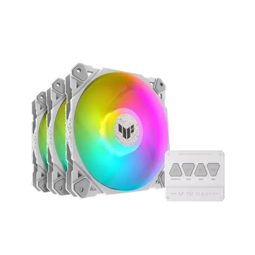 ASUS TUF Gaming TF120 ARGB White Triple Casing Fan Kit with ARGB Controller — photo 4