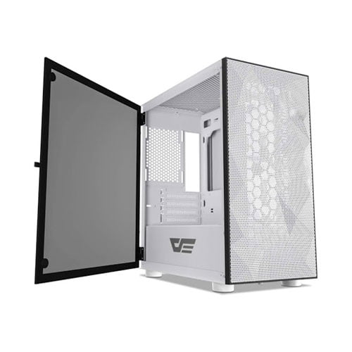Aigo DarkFlash DLM21 MESH White Tempered Glass Micro ATX Casing