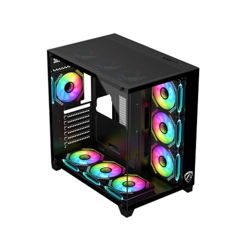 PC POWER ICEBERG V3 GAMING CASE  WITH 10 ARGB (BLACK) — photo 4