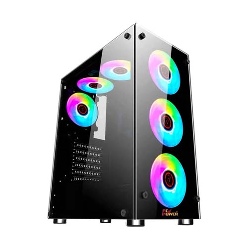 PC Power Crystal Glass Elite Mid Tower Black ATX Gaming Desktop Case #PP-GS2404 Elite — photo 2
