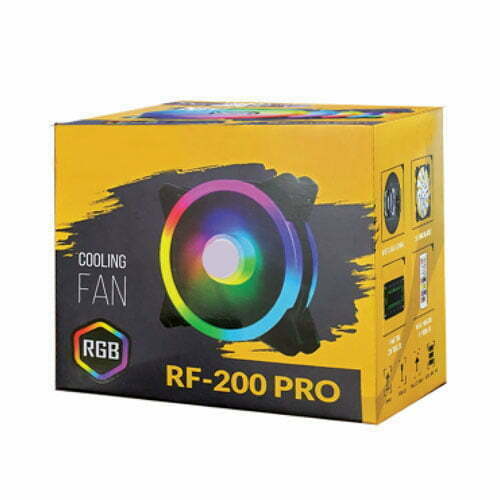 Aptech RF 200 Pro RGB 5 IN 1 Case Cooling Fan With Remote Controller