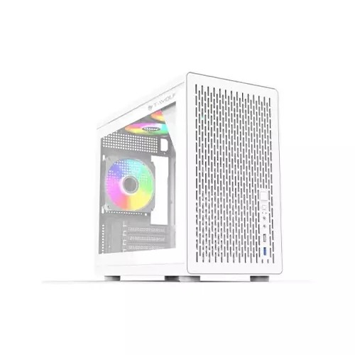 T-Wolf XPLENDER X5 BH ARGB MINI-ITX Portable Casing (White)