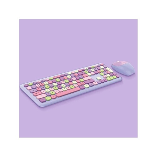 Mofii 666 2.4G optical punk round keycap wireless keyboard mouse combo — photo 2