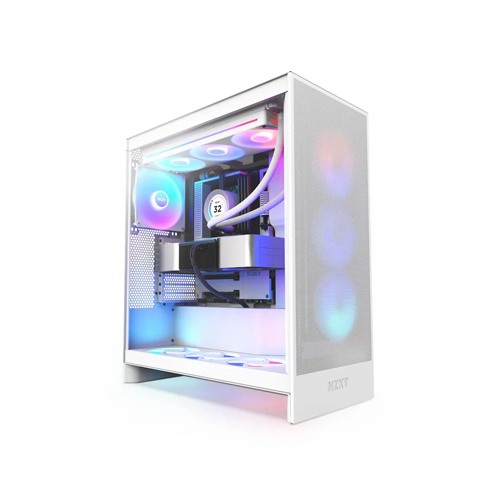 NZXT H7 Flow RGB 2024 Edition Mid-Tower ATX Airflow Casing - White