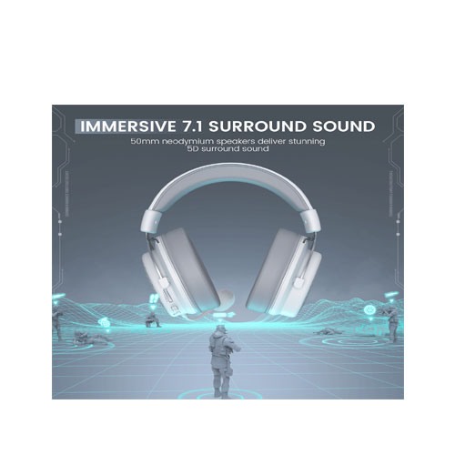 EKSA E900 Pro white Noise Cancelling 7.1 Surround Sound Gaming Headset — photo 3