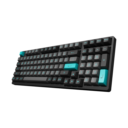 Akko 3098N Black & Cyan 90% Hot Swappable Multi-Modes TTC Flame Red Switch Keyboard — photo 2