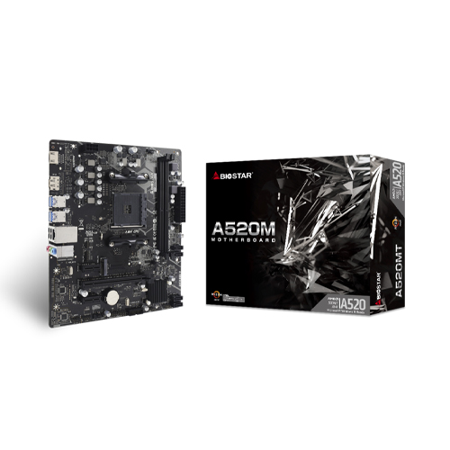 Biostar AMD Ryzen A520MT 3rd And 4th Gen Micro ATX Motherboard
